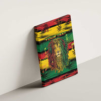 Personalised Rastafarian Lion Canvas Wall Art Cannabis Leaf Pattern - Wonder Print Shop