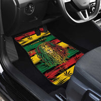 Personalised Rastafarian Lion Car Mats Cannabis Leaf Pattern - Wonder Print Shop