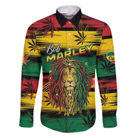 Personalised Rastafarian Lion Family Matching Puletasi and Hawaiian Shirt Cannabis Leaf Pattern - Wonder Print Shop