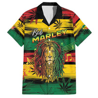 Personalised Rastafarian Lion Family Matching Summer Maxi Dress and Hawaiian Shirt Cannabis Leaf Pattern - Wonder Print Shop