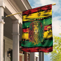 Personalised Rastafarian Lion Garden Flag Cannabis Leaf Pattern - Wonder Print Shop