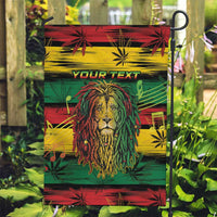 Personalised Rastafarian Lion Garden Flag Cannabis Leaf Pattern - Wonder Print Shop