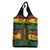 Personalised Rastafarian Lion Grocery Bag Cannabis Leaf Pattern