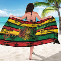 Personalised Rastafarian Lion Sarong Cannabis Leaf Pattern - Wonder Print Shop