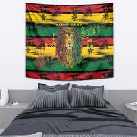 Personalised Rastafarian Lion Tapestry Cannabis Leaf Pattern - Wonder Print Shop