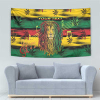 Personalised Rastafarian Lion Tapestry Cannabis Leaf Pattern - Wonder Print Shop