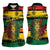 Personalised Rastafarian Lion Women Sleeveless Polo Shirt Cannabis Leaf Pattern - Wonder Print Shop