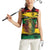 Personalised Rastafarian Lion Women Sleeveless Polo Shirt Cannabis Leaf Pattern - Wonder Print Shop