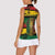 Personalised Rastafarian Lion Women Sleeveless Polo Shirt Cannabis Leaf Pattern - Wonder Print Shop