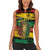 Personalised Rastafarian Lion Women Sleeveless Polo Shirt Cannabis Leaf Pattern - Wonder Print Shop