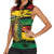 Personalised Rastafarian Lion Women Sleeveless Polo Shirt Cannabis Leaf Pattern - Wonder Print Shop