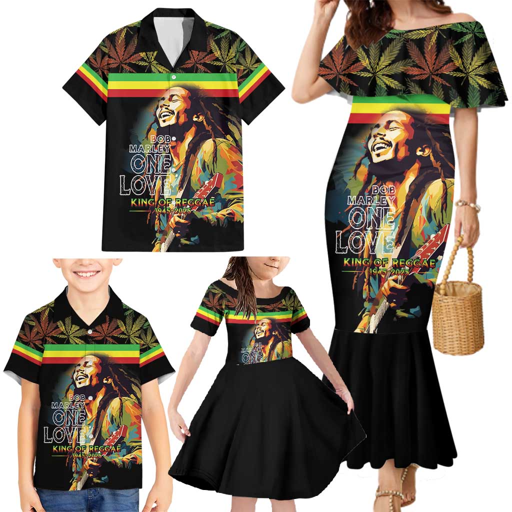 Happy Birthday Legend Bob Family Matching Mermaid Dress and Hawaiian Shirt Thank You For The Memories - Wonder Print Shop