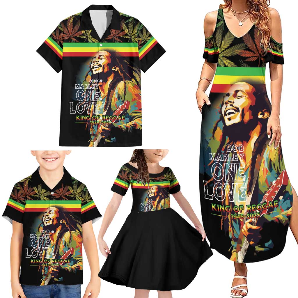 Happy Birthday Legend Bob Family Matching Summer Maxi Dress and Hawaiian Shirt Thank You For The Memories - Wonder Print Shop