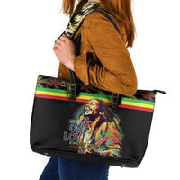 Happy Birthday Legend Bob Leather Tote Bag Thank You For The Memories - Wonder Print Shop