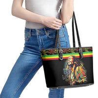 Happy Birthday Legend Bob Leather Tote Bag Thank You For The Memories - Wonder Print Shop