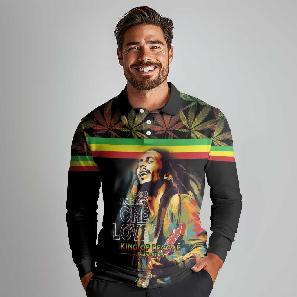 Happy Birthday Legend Bob Long Sleeve Polo Shirt Thank You For The Memories - Wonder Print Shop