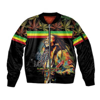 Happy Birthday Legend Bob Sleeve Zip Bomber Jacket Thank You For The Memories - Wonder Print Shop