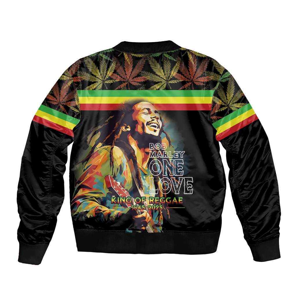 Happy Birthday Legend Bob Sleeve Zip Bomber Jacket Thank You For The Memories - Wonder Print Shop
