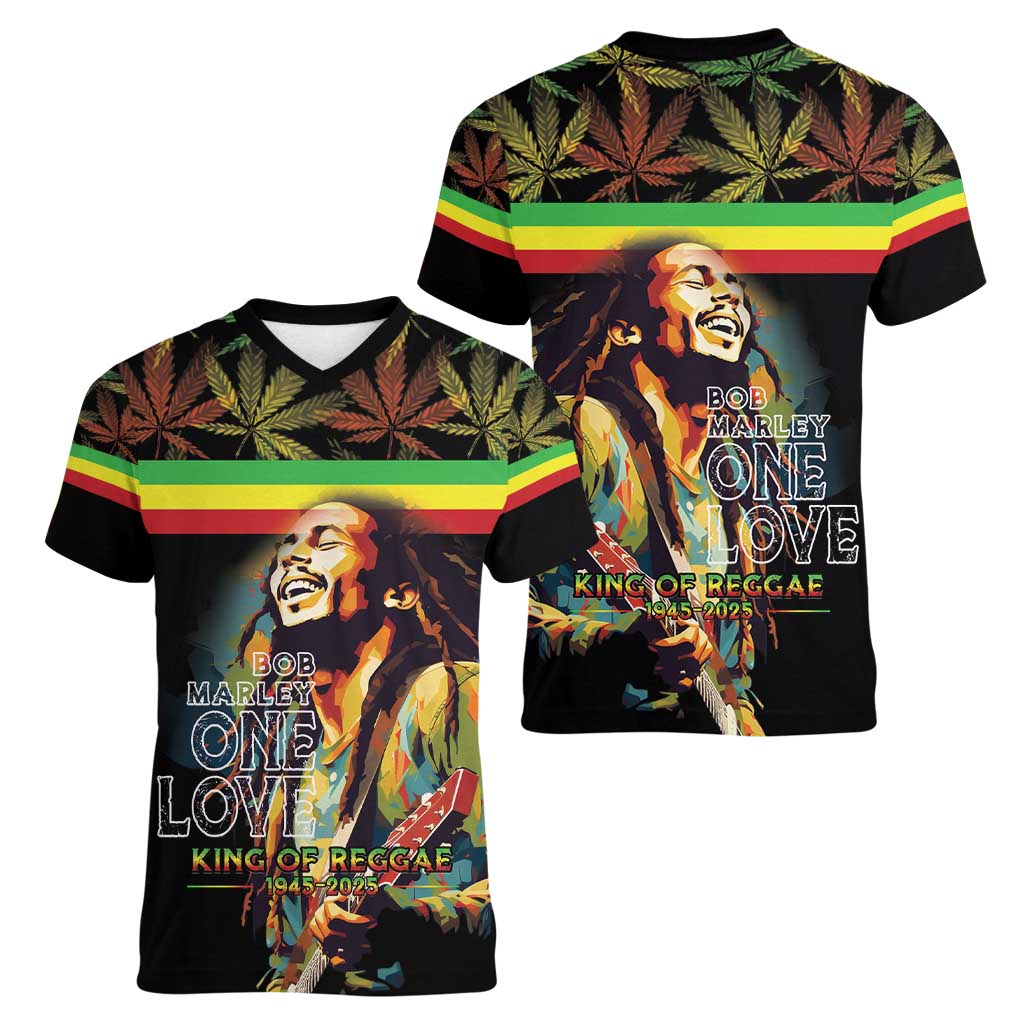 Happy Birthday Legend Bob Women V-Neck T-Shirt Thank You For The Memories - Wonder Print Shop