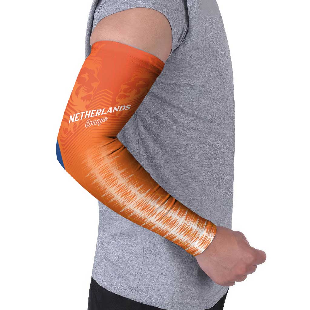Custom Netherlands Football Arm Sleeves Go Champions Oranje - Wonder Print Shop
