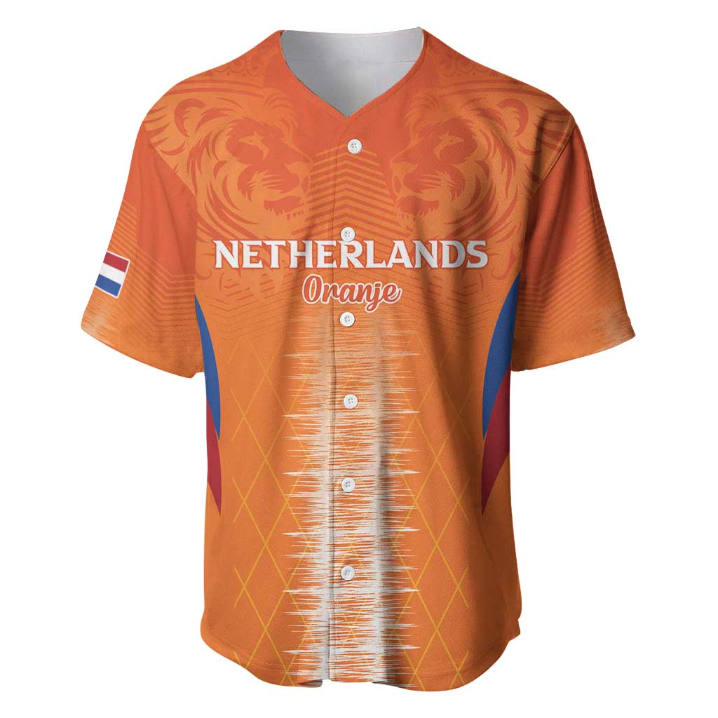 Custom Netherlands Football Baseball Jersey Go Champions Oranje - Wonder Print Shop
