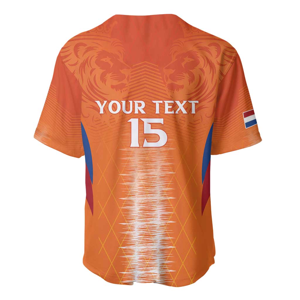 Custom Netherlands Football Baseball Jersey Go Champions Oranje - Wonder Print Shop