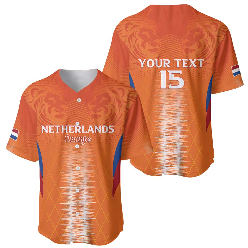 Custom Netherlands Football Baseball Jersey Go Champions Oranje - Wonder Print Shop