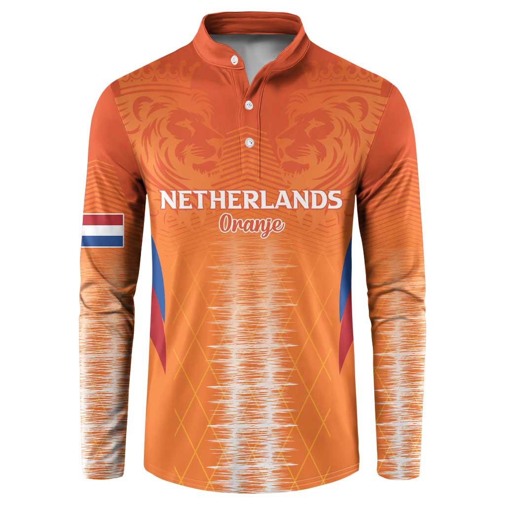 Custom Netherlands Football Button Sweatshirt Go Champions Oranje - Wonder Print Shop