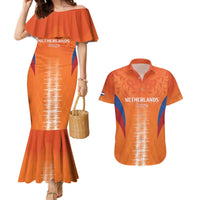 Custom Netherlands Football Couples Matching Mermaid Dress and Hawaiian Shirt Go Champions Oranje - Wonder Print Shop