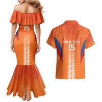 Custom Netherlands Football Couples Matching Mermaid Dress and Hawaiian Shirt Go Champions Oranje - Wonder Print Shop