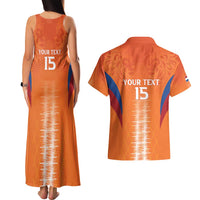 Custom Netherlands Football Couples Matching Tank Maxi Dress and Hawaiian Shirt Go Champions Oranje - Wonder Print Shop