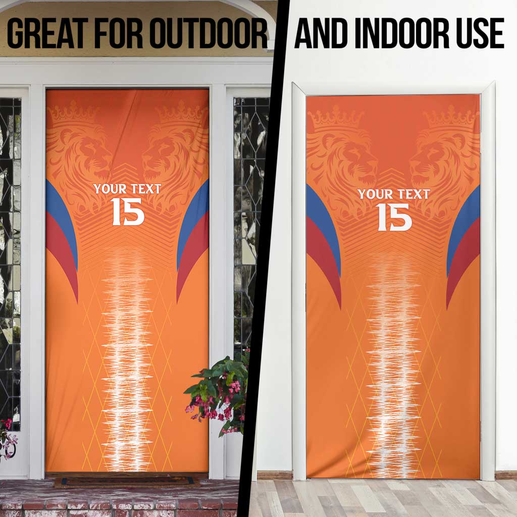 Custom Netherlands Football Door Cover Go Champions Oranje - Wonder Print Shop
