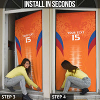 Custom Netherlands Football Door Cover Go Champions Oranje - Wonder Print Shop