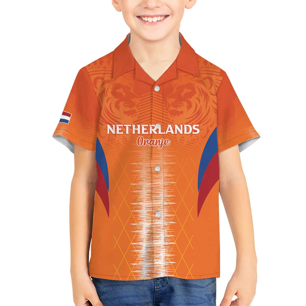 Custom Netherlands Football Family Matching Long Sleeve Bodycon Dress and Hawaiian Shirt Go Champions Oranje - Wonder Print Shop