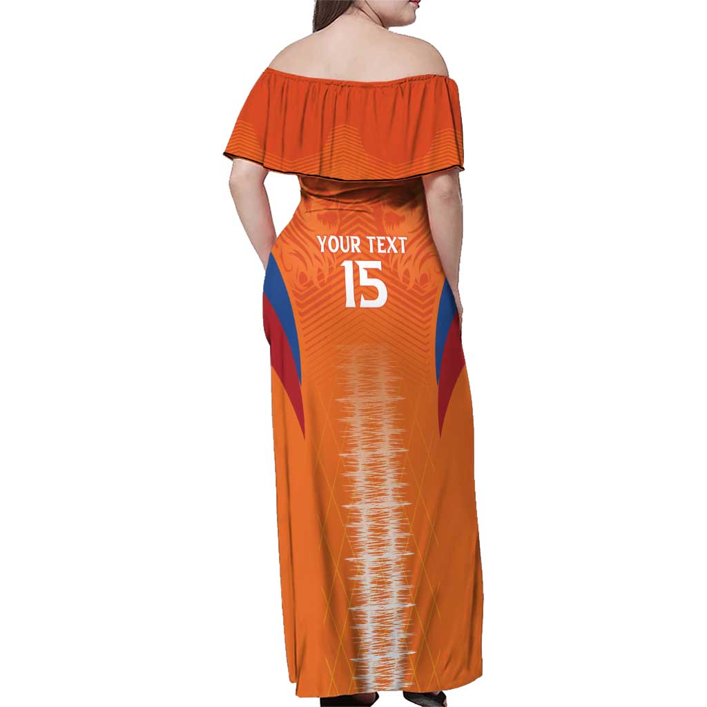 Custom Netherlands Football Family Matching Off Shoulder Maxi Dress and Hawaiian Shirt Go Champions Oranje - Wonder Print Shop