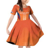 Custom Netherlands Football Family Matching Off Shoulder Short Dress and Hawaiian Shirt Go Champions Oranje - Wonder Print Shop