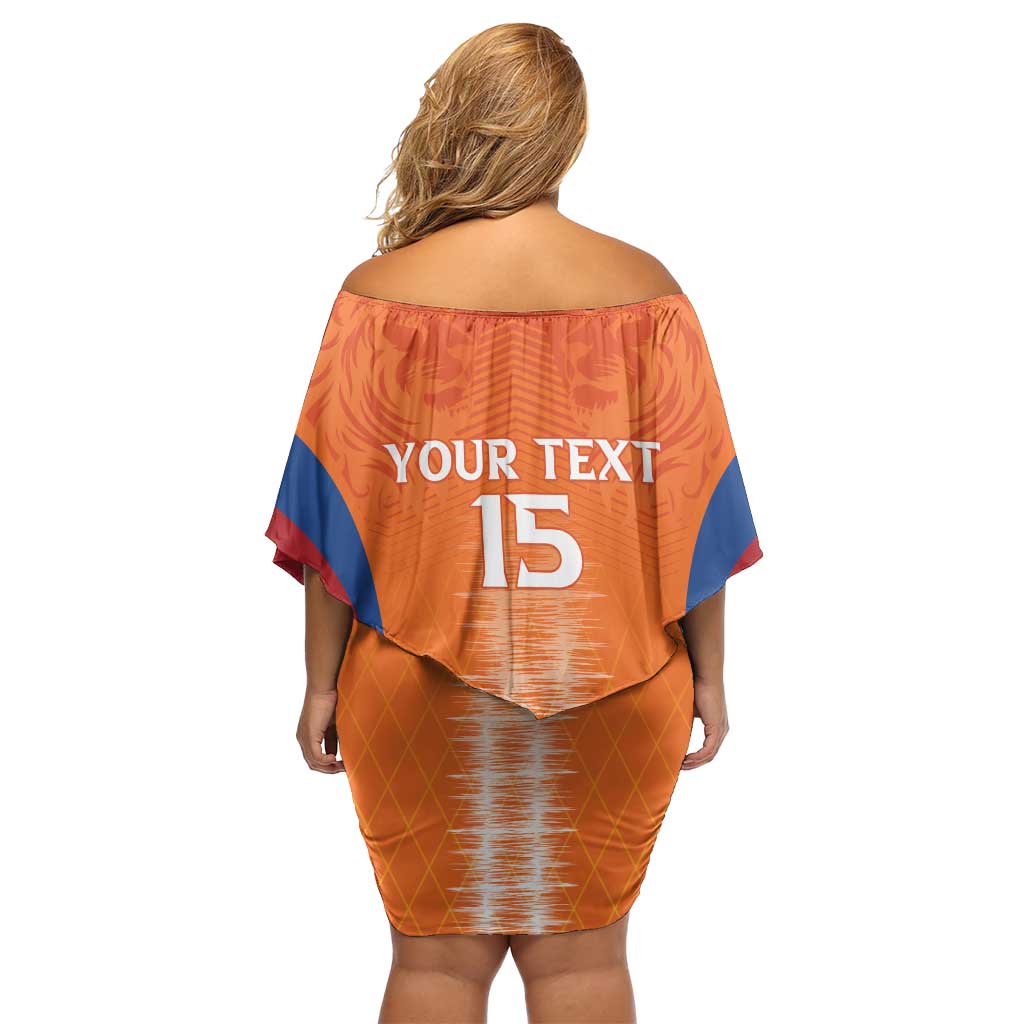 Custom Netherlands Football Family Matching Off Shoulder Short Dress and Hawaiian Shirt Go Champions Oranje - Wonder Print Shop
