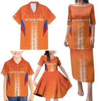 Custom Netherlands Football Family Matching Puletasi and Hawaiian Shirt Go Champions Oranje - Wonder Print Shop