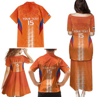 Custom Netherlands Football Family Matching Puletasi and Hawaiian Shirt Go Champions Oranje - Wonder Print Shop
