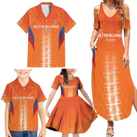 Custom Netherlands Football Family Matching Summer Maxi Dress and Hawaiian Shirt Go Champions Oranje - Wonder Print Shop