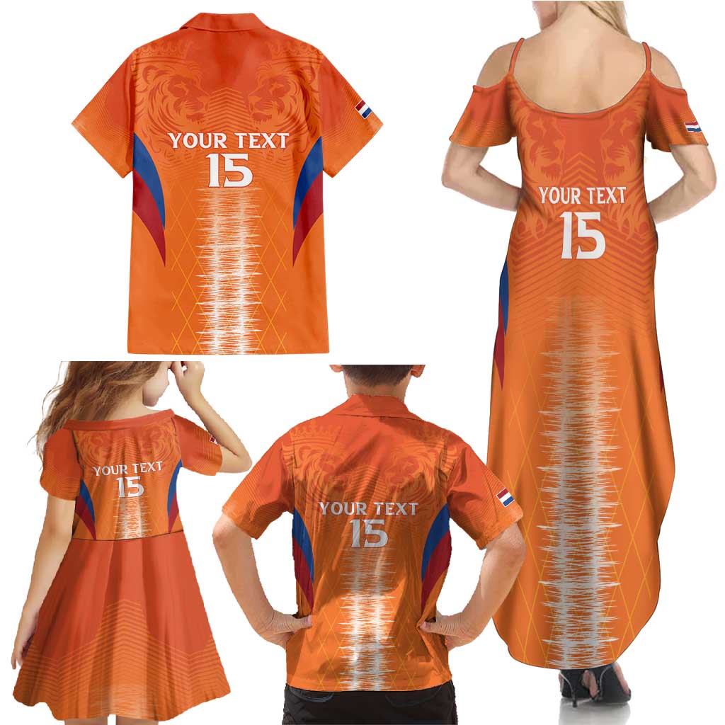 Custom Netherlands Football Family Matching Summer Maxi Dress and Hawaiian Shirt Go Champions Oranje - Wonder Print Shop
