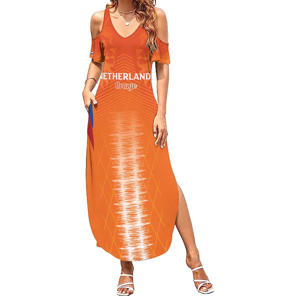 Custom Netherlands Football Family Matching Summer Maxi Dress and Hawaiian Shirt Go Champions Oranje - Wonder Print Shop