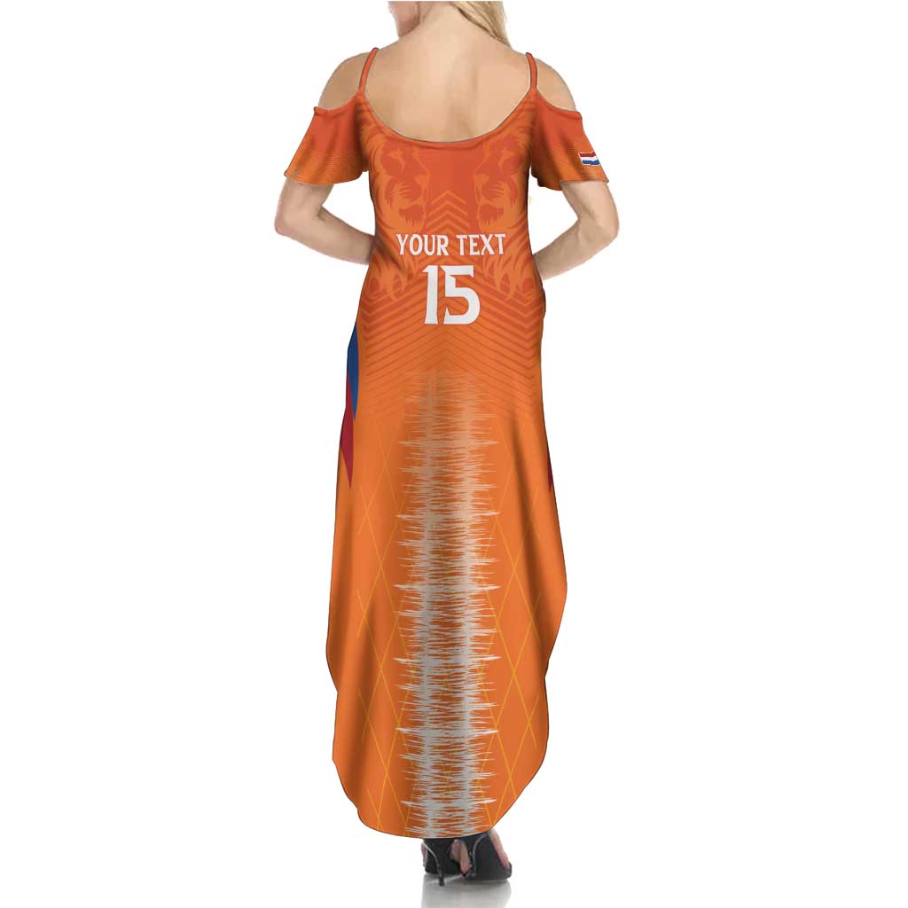 Custom Netherlands Football Family Matching Summer Maxi Dress and Hawaiian Shirt Go Champions Oranje - Wonder Print Shop