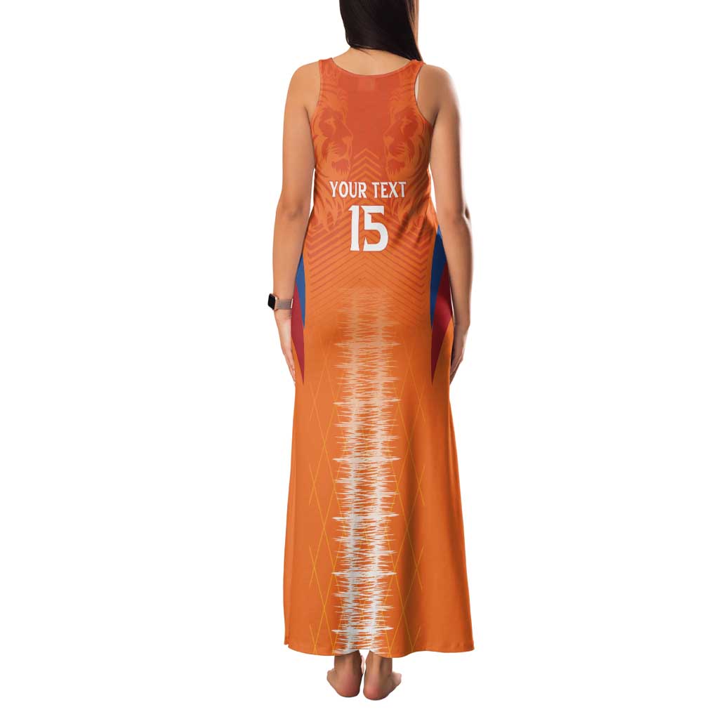 Custom Netherlands Football Family Matching Tank Maxi Dress and Hawaiian Shirt Go Champions Oranje - Wonder Print Shop