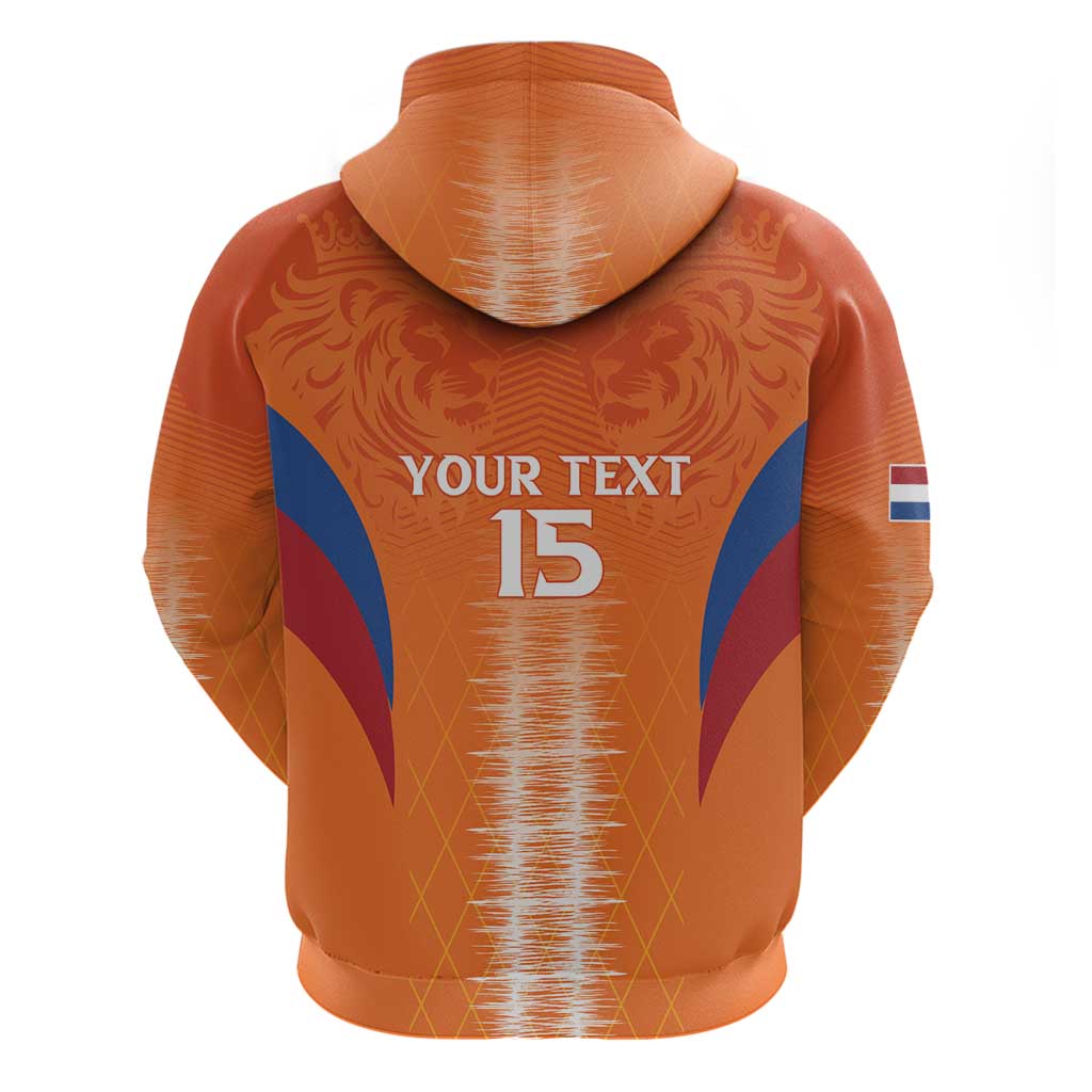 Custom Netherlands Football Hoodie Go Champions Oranje - Wonder Print Shop