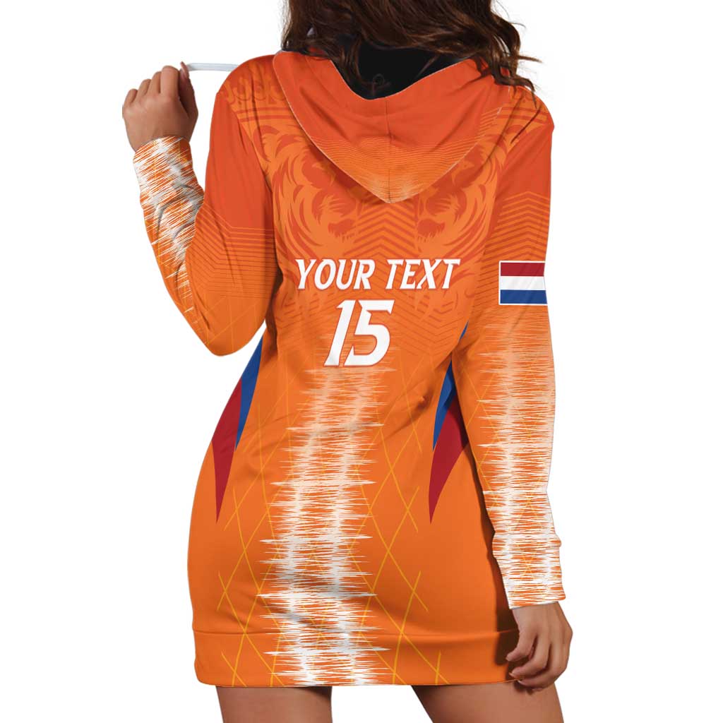 Custom Netherlands Football Hoodie Dress Go Champions Oranje - Wonder Print Shop