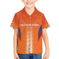 Custom Netherlands Football Kid Hawaiian Shirt Go Champions Oranje - Wonder Print Shop