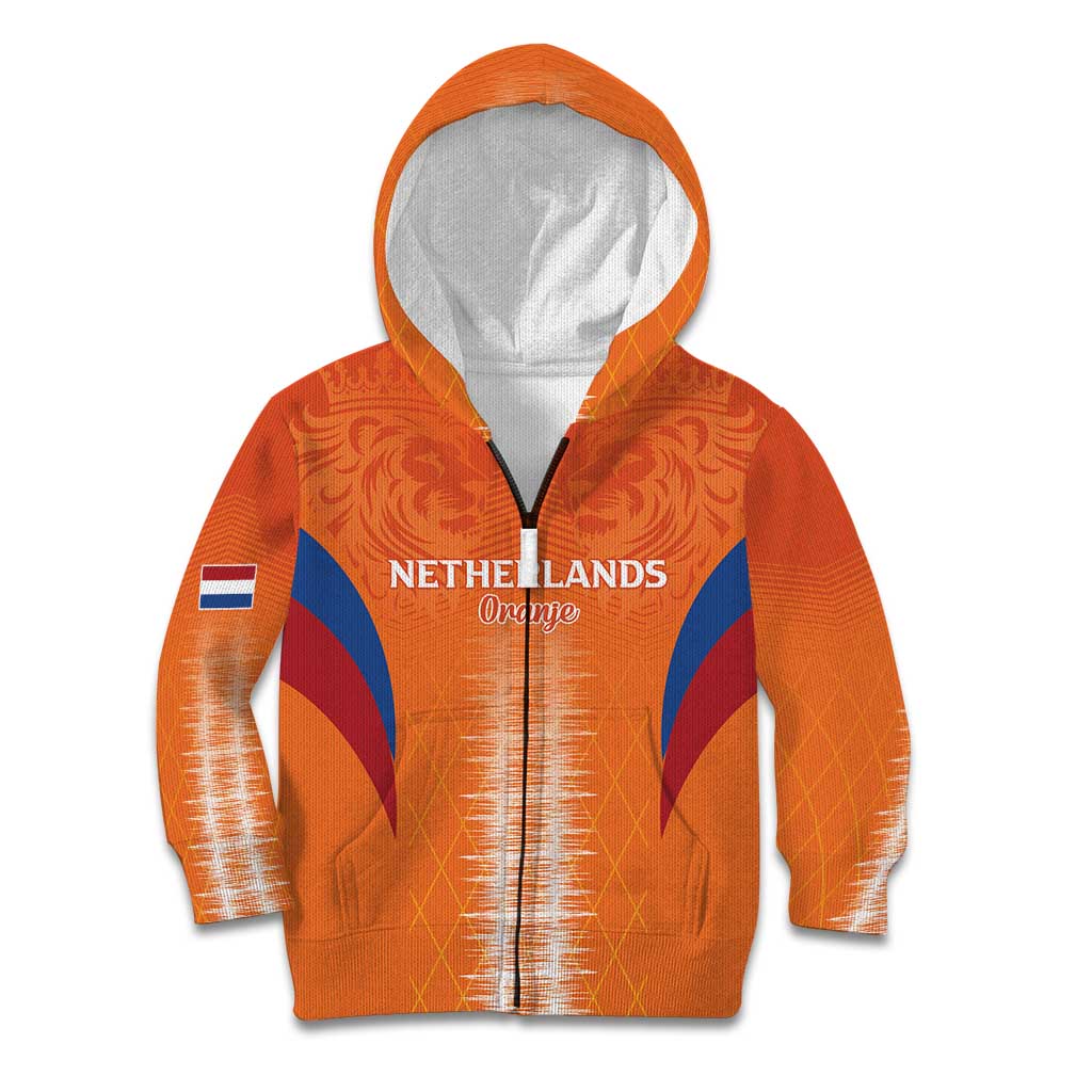 Custom Netherlands Football Kid Hoodie Go Champions Oranje - Wonder Print Shop