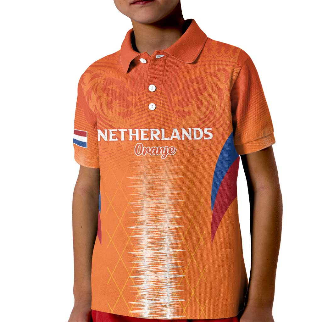 Custom Netherlands Football Kid Polo Shirt Go Champions Oranje - Wonder Print Shop