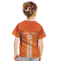 Custom Netherlands Football Kid T Shirt Go Champions Oranje - Wonder Print Shop